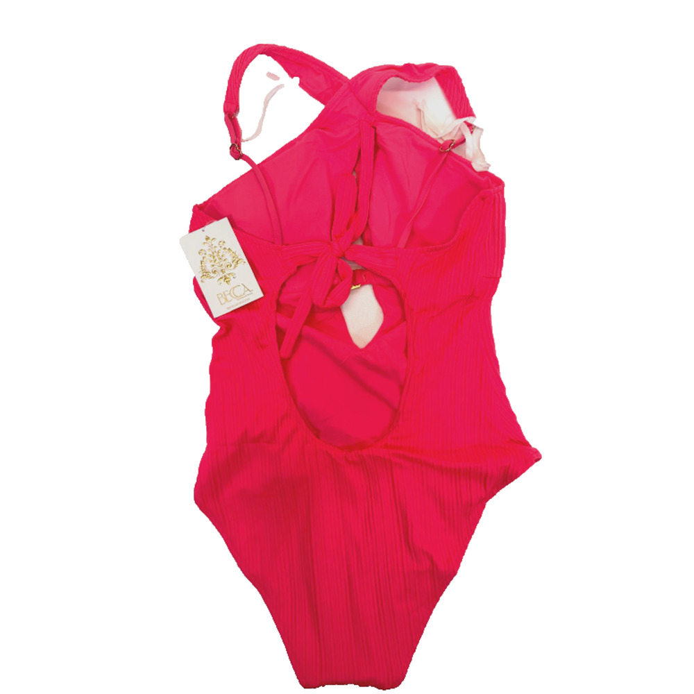BECCA by Rebecca Virtue Womens Moon Ridge High-Neck One-Piece M Pink - Picture 4 of 7